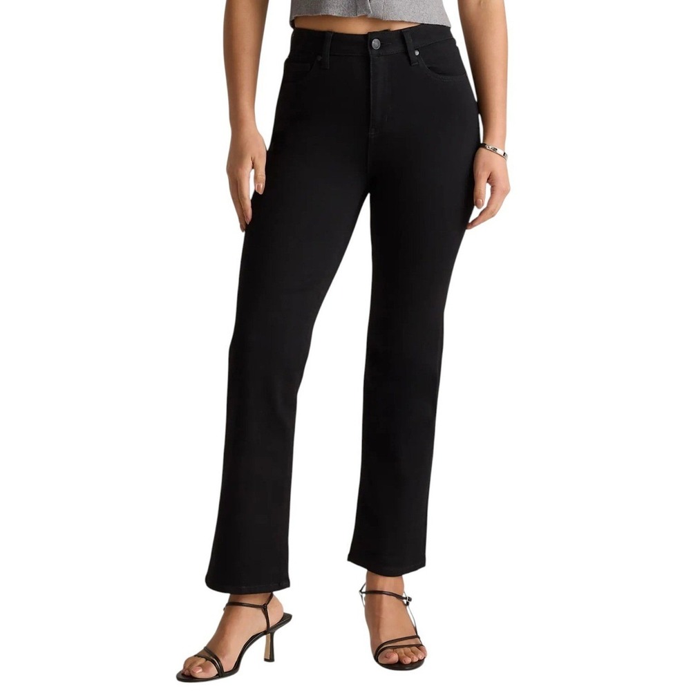Quince Bella Straight Jeans Stretch Black Business Casual Normcore Size 28 x 30